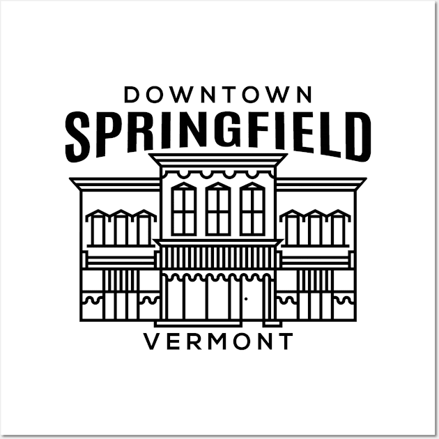 Downtown Springfield VT Wall Art by HalpinDesign